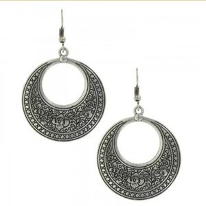 Southwestern semi hoop earrings